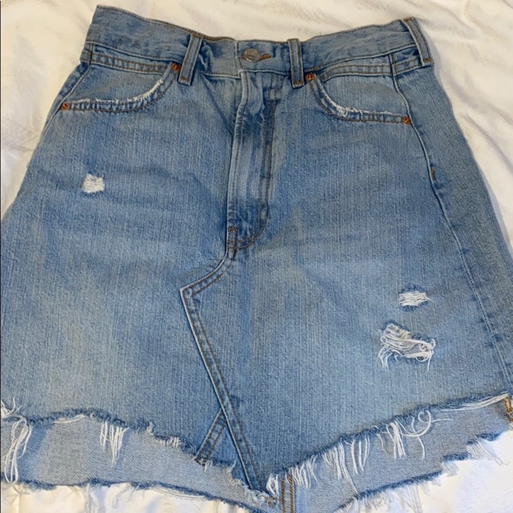 ZARA denim skirt light wash